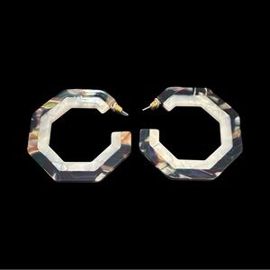 Elegant Multicolor Hexagon Earrings